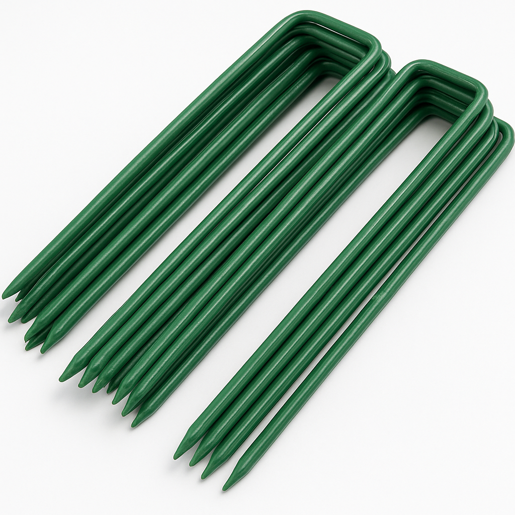 U-Shaped Garden Staples Pegs Ground Pins – 150mm for Securing Artificial Grass (50 Pack)