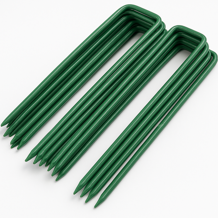 U-Shaped Garden Staples Pegs Ground Pins – 150mm for Securing Artificial Grass (50 Pack)