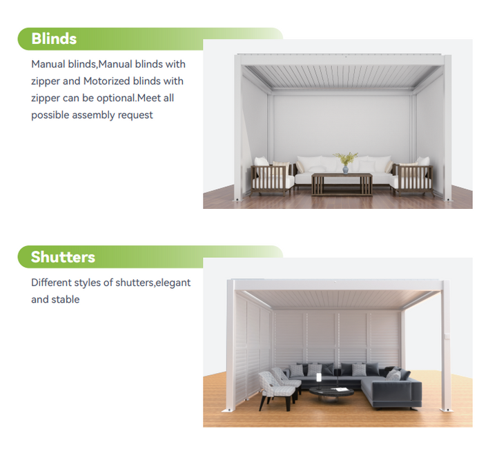 4×6m Heavy Duty Motorised Louvered Pergola with LED Light – Perth