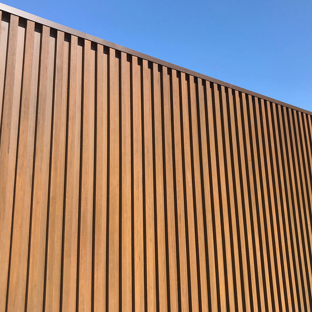 Light Brown Aluminium Composite Wall Cladding, providing a natural and durable finish for exteriors with a warm timber look