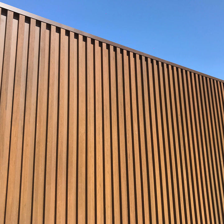 Light Brown Aluminium Composite Wall Cladding, providing a natural and durable finish for exteriors with a warm timber look