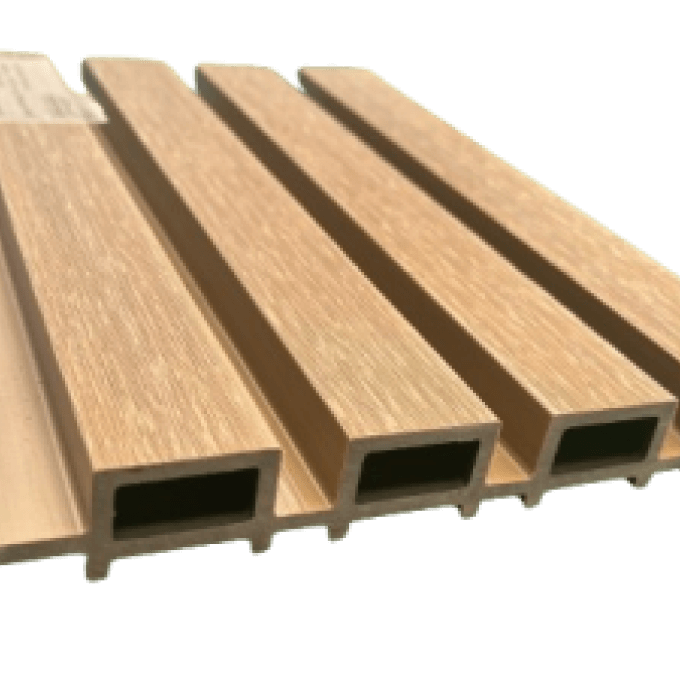 Light Brown Aluminium Composite Wall Cladding, providing a natural and durable finish for exteriors with a warm timber look
