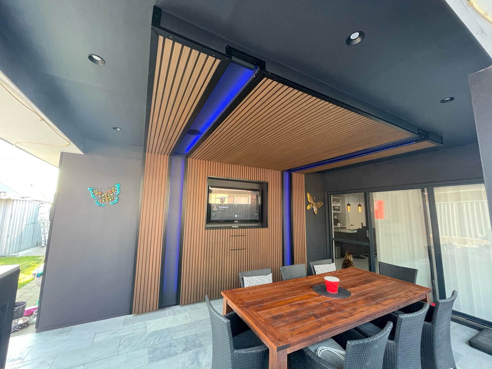 Light Brown Aluminium Composite Wall Cladding, providing a natural and durable finish for exteriors with a warm timber look