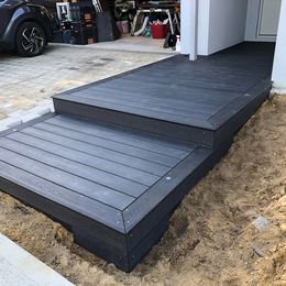 Classic Charcoal Solid Composite Decking available in perth – sleek, durable decking solution with a modern wood-look finish for outdoor areas