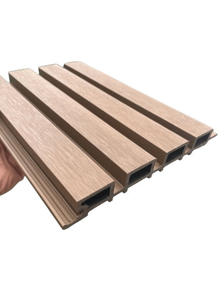 Teak finish composite wall cladding available in perth for stylish, durable, and weather-resistant exterior applications