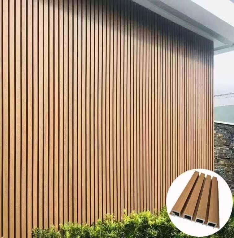 Teak finish composite wall cladding available in perth for stylish, durable, and weather-resistant exterior applications
