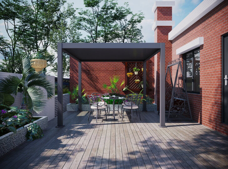Durable aluminium louvered pergola in perth providing modern outdoor shade solution