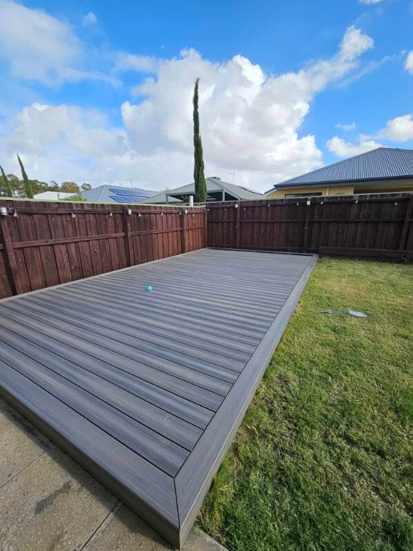 Ironstone Composite Decking board available in Perth – durable and low-maintenance decking solution with realistic wood look for outdoor spaces