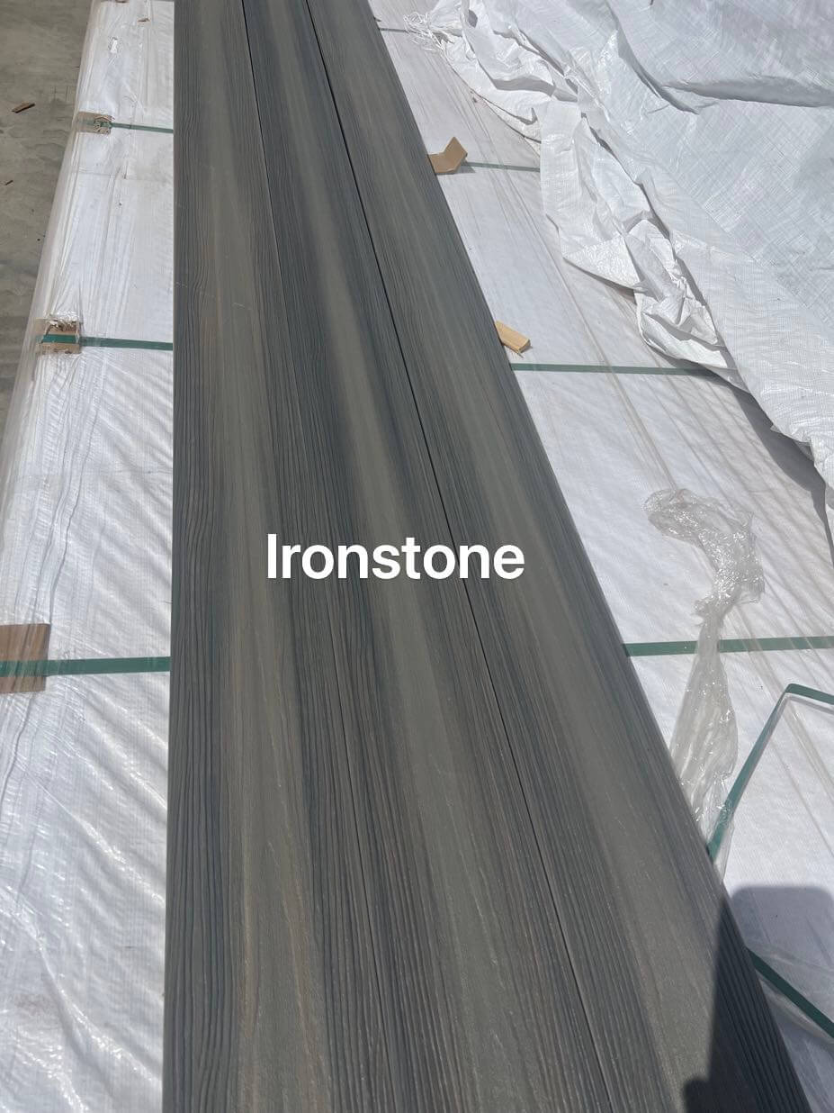Ironstone Composite Decking board available in Perth – durable and low-maintenance decking solution with realistic wood look for outdoor spaces