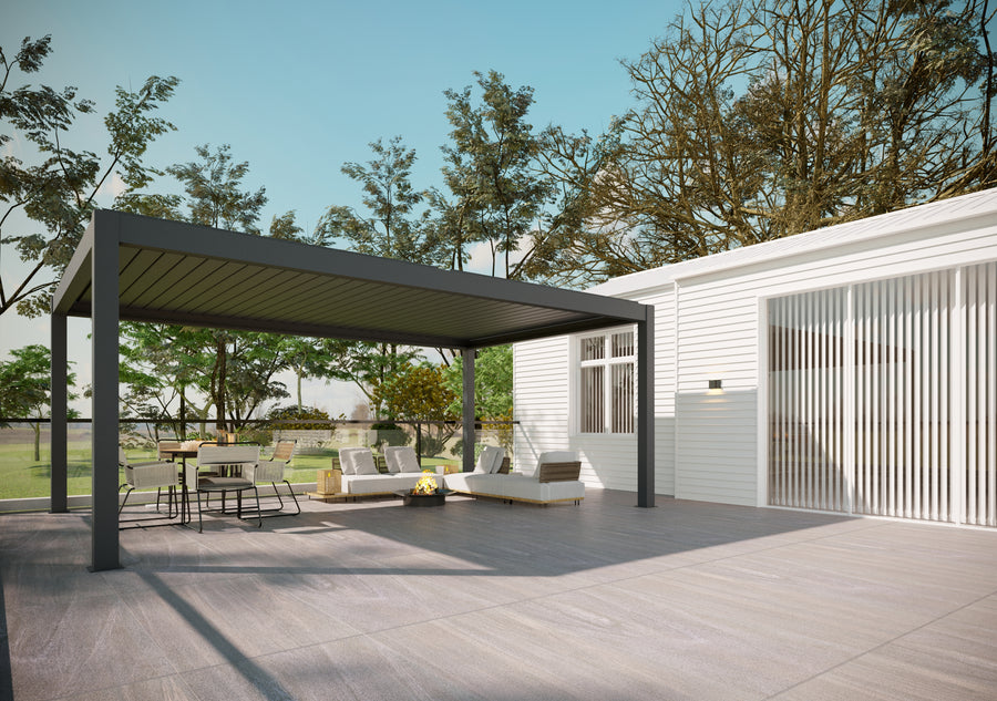 Free standing louvered pergola