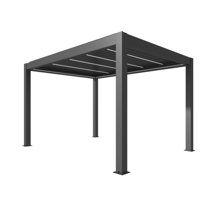 4×6m Heavy Duty Motorised Louvered Pergola with LED Light – Perth
