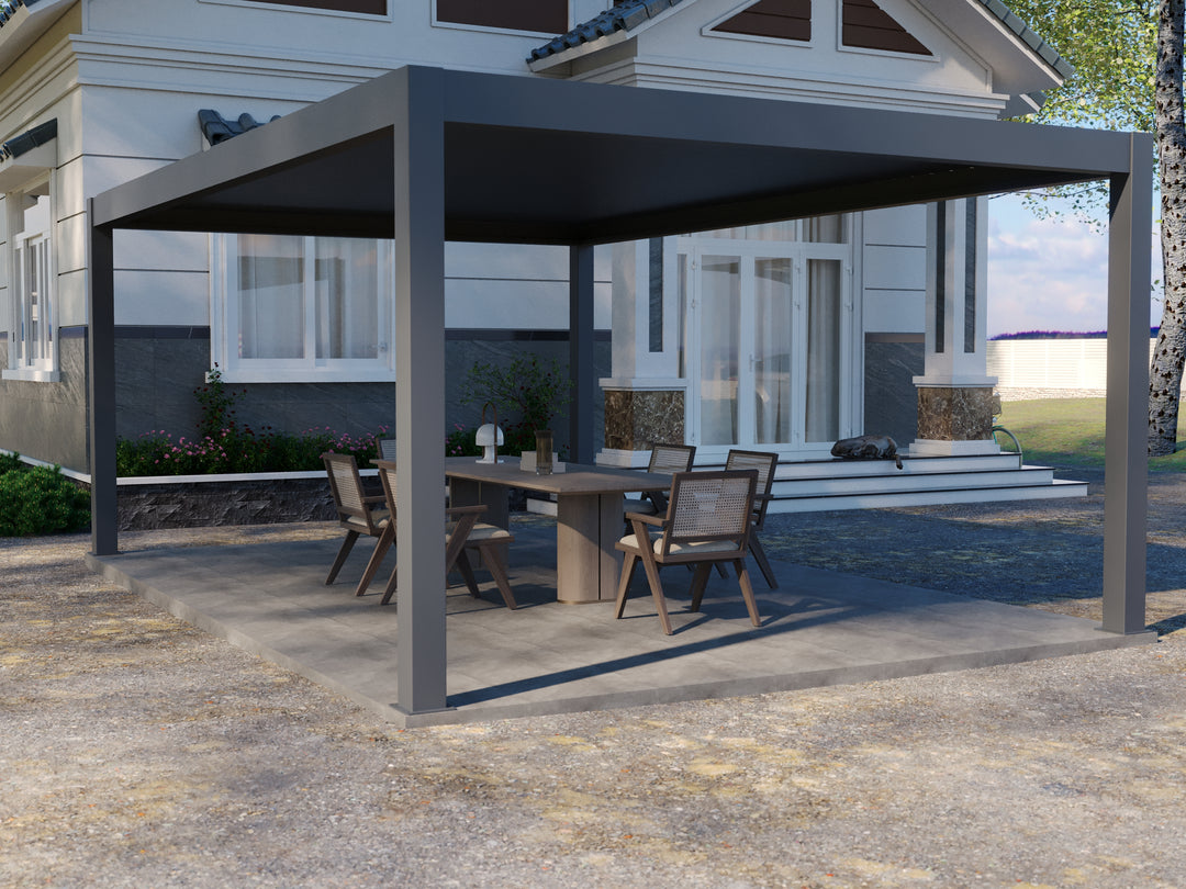 Heavy Duty 4x5m Louvered Pergola in Perth – Freestanding Aluminum Gazebo with Adjustable Roof