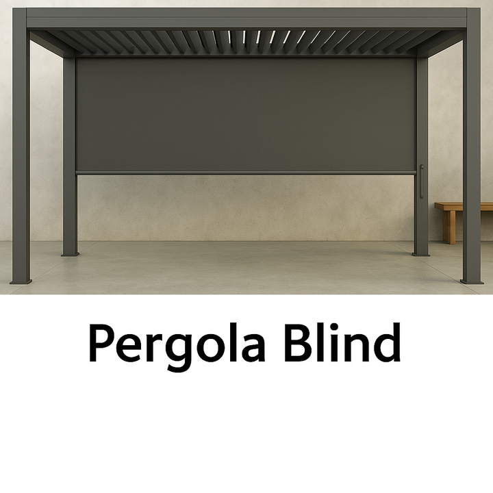4m Outdoor Manual Blind Kit for New Wave Louvered Pergola in Perth