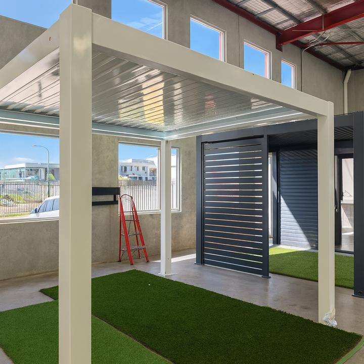 Motorised Aluminium Pergola 3×3m with LED Lighting – Luxury Outdoor Living in Perth