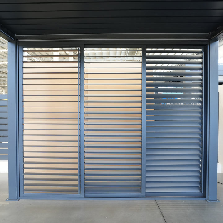 3m Sliding Louvered Privacy Screen (3-Panel) – For New Wave Manual Pergolas