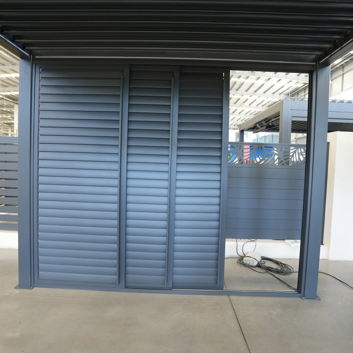 3m Sliding Louvered Privacy Screen (3-Panel) – For New Wave Manual Pergolas