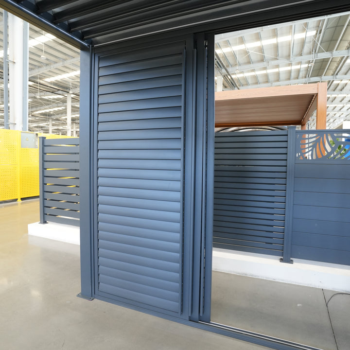 3m Sliding Louvered Privacy Screen (3-Panel) – For New Wave Manual Pergolas
