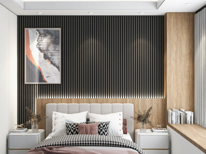 Premium Acoustic Wall Panel 600×2900x21 mm –Charcoal