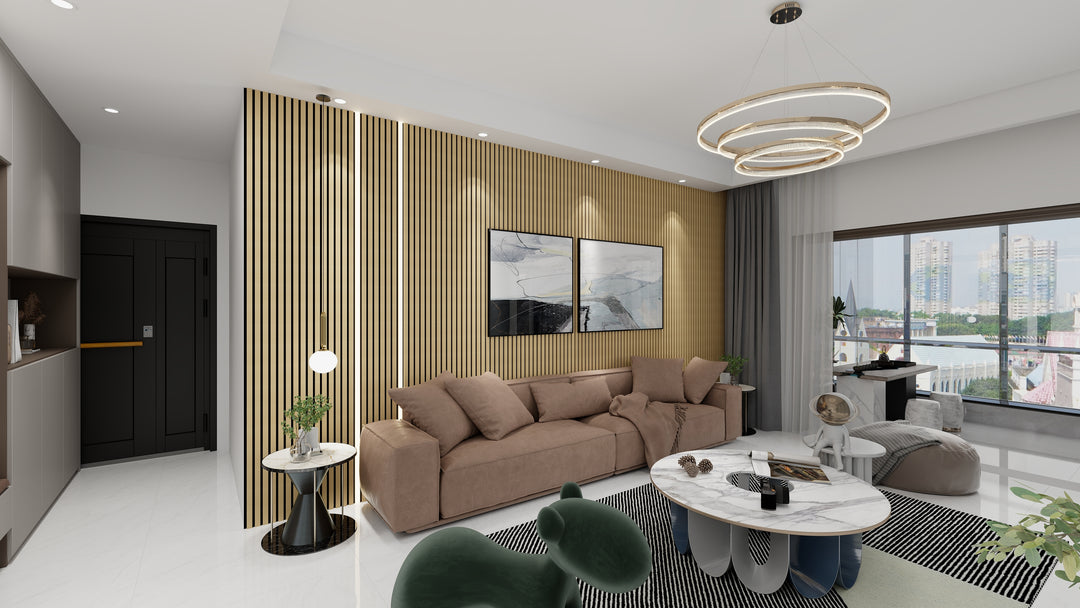 Premium Acoustic Wall Panel 600×2900x21 mm – Coastal Ash