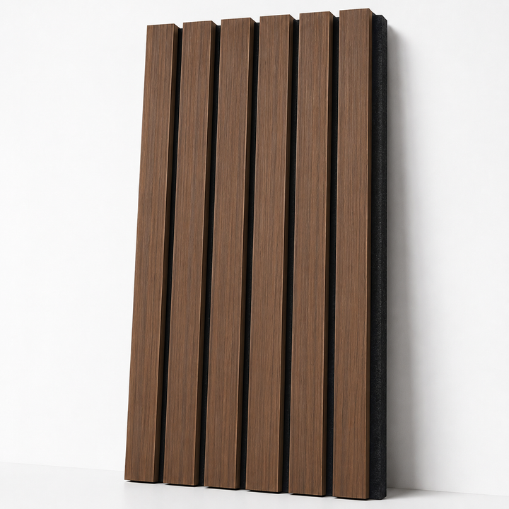 Premium Acoustic Wall Panel 600×2900x21 mm –Walnut