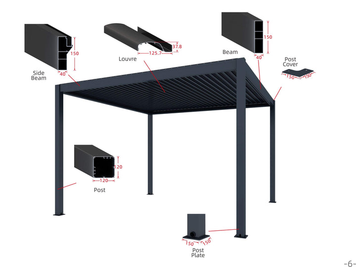 Durable aluminium louvered pergola in perth providing modern outdoor shade solution