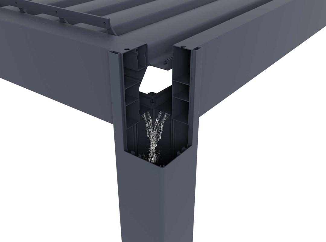 Durable louvered pergola