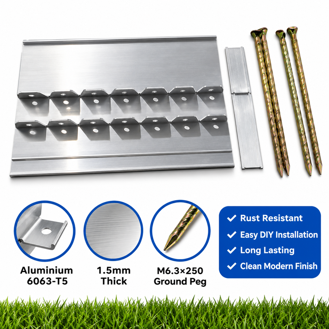 Aluminium Garden Edging Kit 2.8m