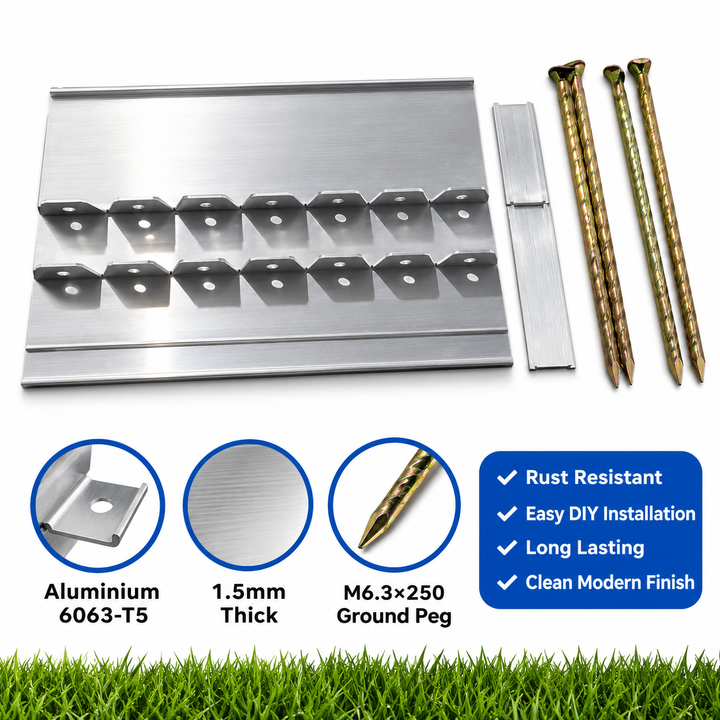 Aluminium Garden Edging Kit 2.8m