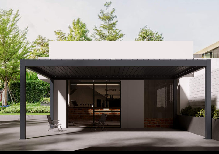 Heavy duty 3x5m Louvered Pergola available in Perth – durable aluminium outdoor shade solution with adjustable roof for year-round protection