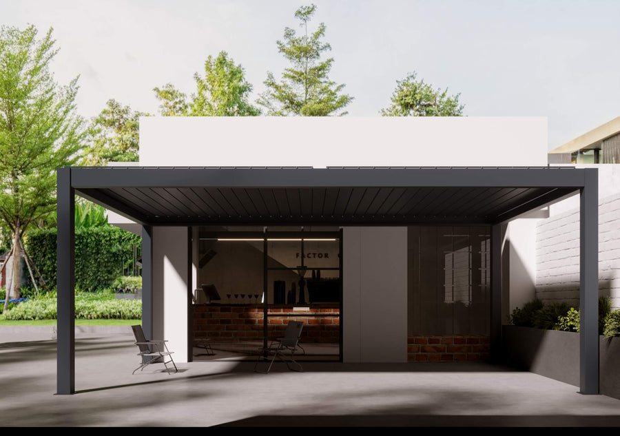 Heavy duty 3x5m Louvered Pergola available in Perth – durable aluminium outdoor shade solution with adjustable roof for year-round protection