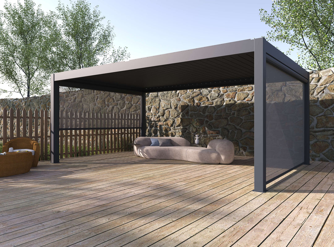 Heavy Duty 3x5m Aluminum Louvered Pergola – Durable Freestanding Gazeb