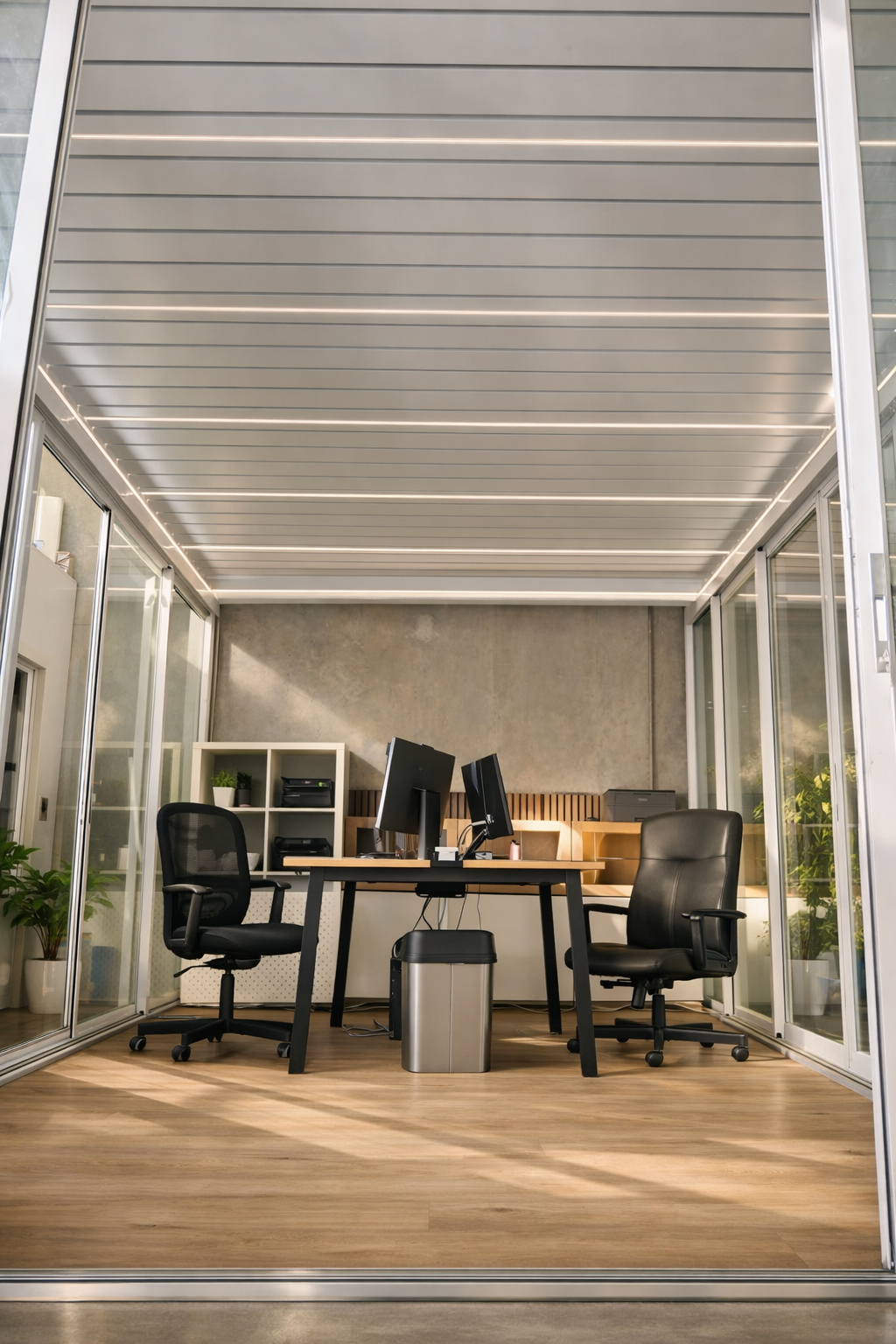 3×5m Heavy Duty Motorised Louvered Pergola with LED Light – Perth