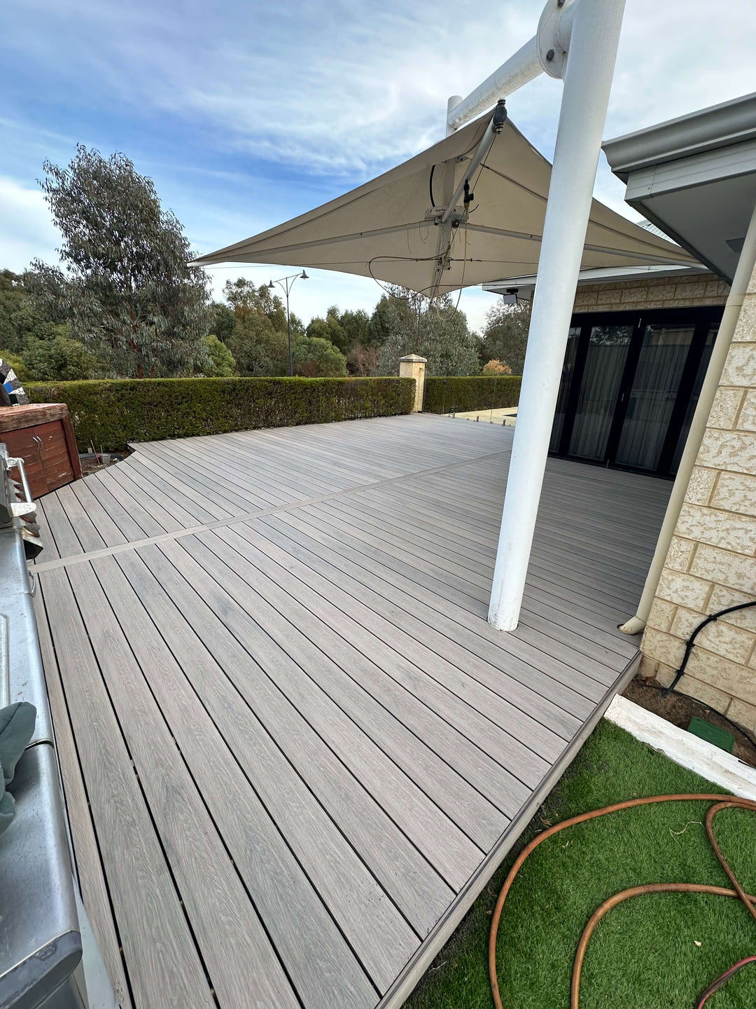 Premium Sandstone Composite Decking board available in Perth – durable and low-maintenance decking solution with realistic wood look for outdoor spaces