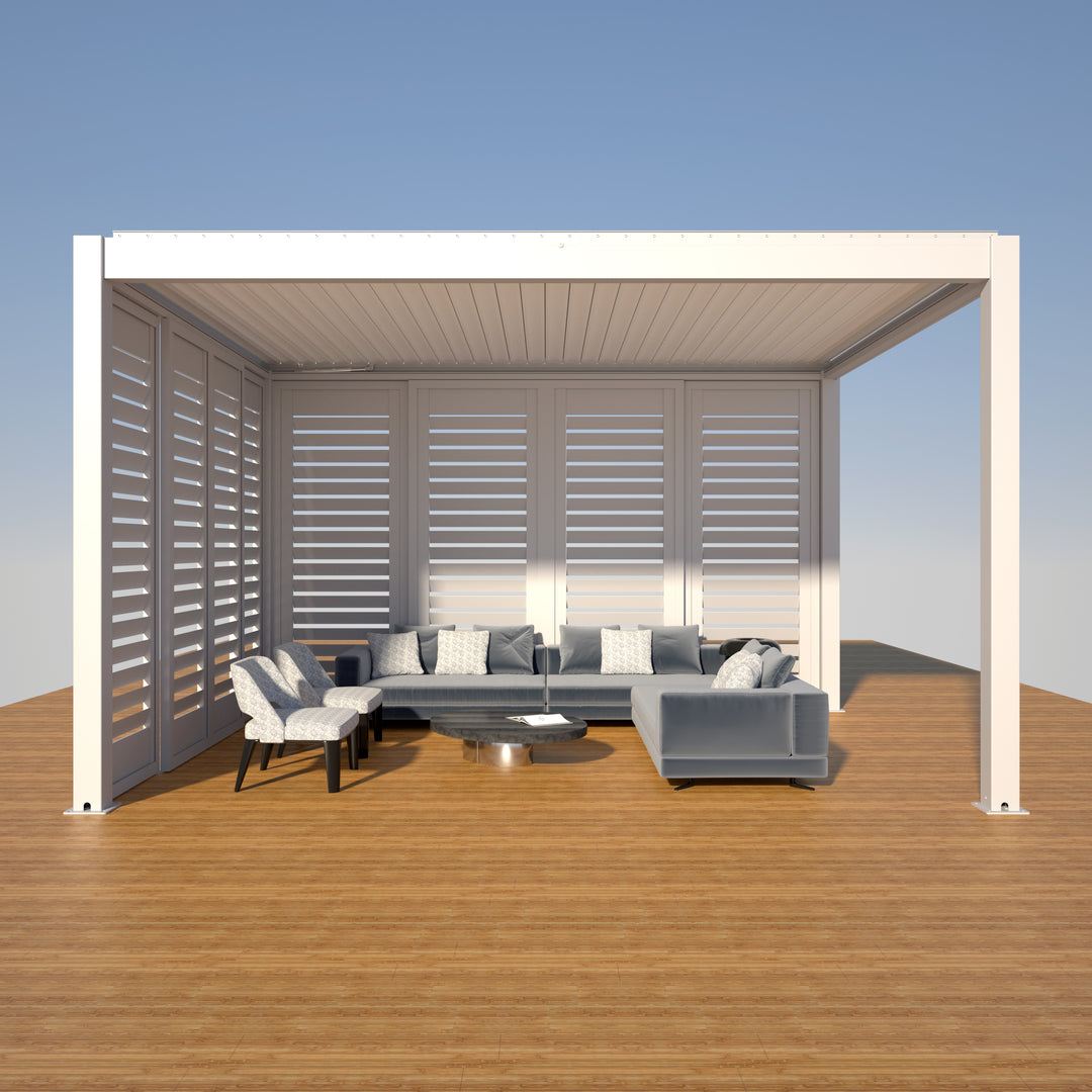 Fixed Aluminium Louver Shutter Panels — For New Wave Motorized Pergola