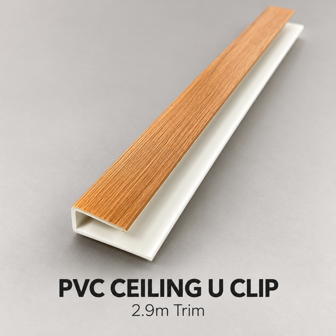 PVC Ceiling Panel U Clip Trim – 2.9m